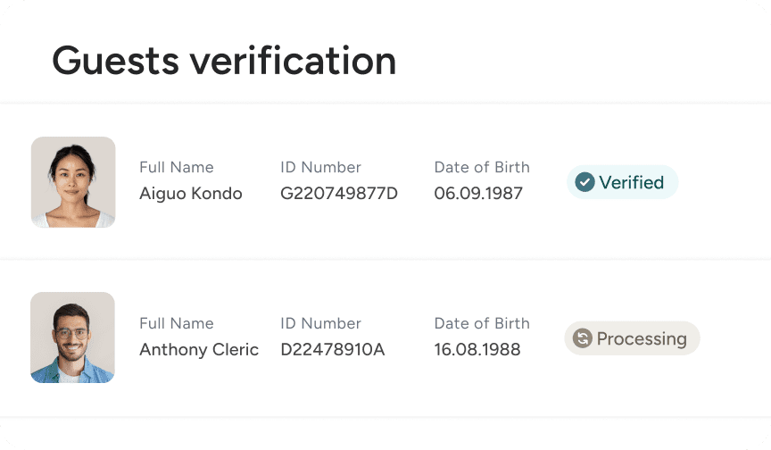 Guest verification