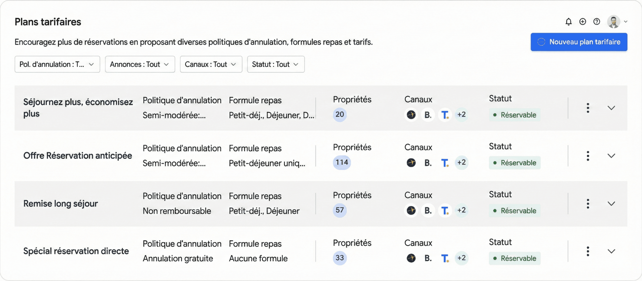 Gestion des revenus